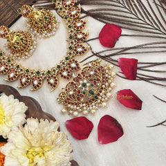 Vriksham Traditional Manga With Floral Short Neckpiece-G19099