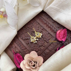 Vriksham Sunfloral Round Style Pearls Detailing Press Bugadi-Green Red-G21036