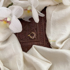 Vriksham Exquisite Golden Naths/Nose pin-Red-G17883