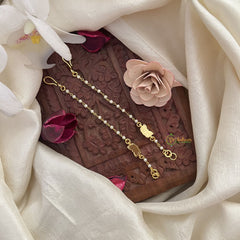 Vriksham Small Lotus Single Strand Kundan Jadau Pearl Maatil-Red White-J3051