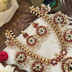 Vriksham Traditional 5 Round Style Guttapusalu Short Neckpiece-G19098
