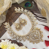 Vriksham Elegant White Gold Plated Manga Style Neckpiece-G19090