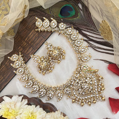 Vriksham Elegant White Gold Plated Manga Style Neckpiece-G19090