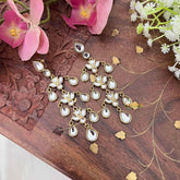 Vriksham Vintage Triangular Floral Inlay Earrings-G22095