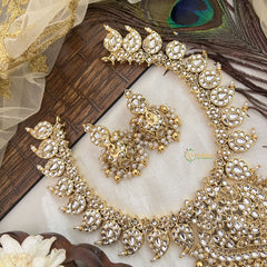 Vriksham Elegant White Gold Plated Manga Style Neckpiece-G19090