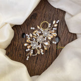 Vriksham Gold Stone Beaded Hair Pin-Hair Accessories-H948