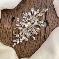 Vriksham Gold Stone Beaded Hair Pin-Hair Accessories-H948