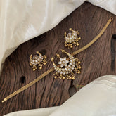 Simple Half Moon Pendant High Neck Choker-White-G10448