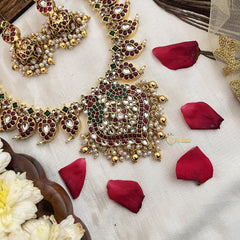 Vriksham Designer Manga Style with Floral Neckpiece-Pearl-G19087