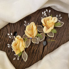 Vriksham Yellow Floral Bridal Hair Accessories-H927
