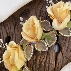 Vriksham Yellow Floral Bridal Hair Accessories-H927
