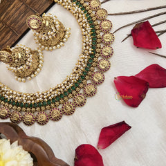 Vriksham NityaLakshmi Coin Choker With Pearl Neckpiece-G19113