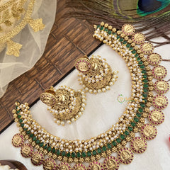 Vriksham NityaLakshmi Coin Choker With Pearl Neckpiece-G19113