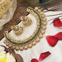 Vriksham NityaLakshmi Coin Choker With Pearl Neckpiece-G19113