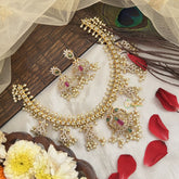 Vriksham Designer Peacock Royal Pearl Short Neckpiece-G19100