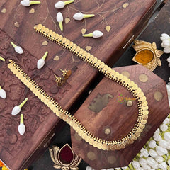 Vriksham Classic Gold Doted Look Lakshmi Coin Kasu Mala Long Neckpiece-G21514