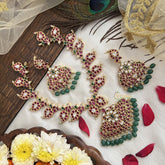 Vriksham Designer Floral With Maanga Style Neckpiece-Reversible-G19096