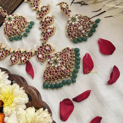 Vriksham Designer Floral With Maanga Style Neckpiece-Reversible-G19096