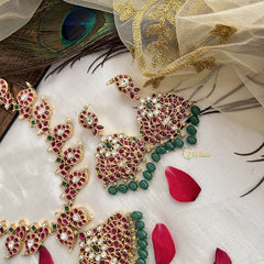 Vriksham Designer Floral With Maanga Style Neckpiece-Reversible-G19096