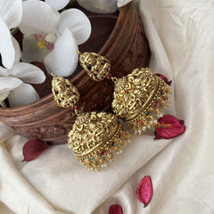 Vriksham Elegant Gold Look Alike Lakshmi Jhumka-Pearls-G18253