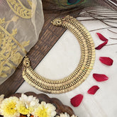 Vriksham Designer Double Layer Lakshmi Gold Coin Short Neckpiece-G19173