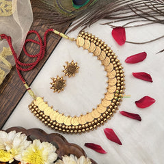 Vriksham Queen Victoria Kasu Mala Neckpiece With Red Thread-G19116