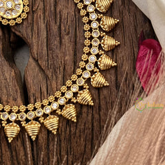 Vriksham Designer White Stone Short Neckpiece-G17918