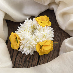 Vriksham Scented Jasmine With Yellow Flower Bridal Hair Accessories -Mallipoo Veni-H954