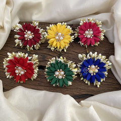 Vriksham Multicolor Flower Bobby Pin-Hair Accessories-H962