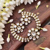 Vriksham Elegant Crystal White Floral Short Neckpiece-G21521