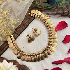 Vriksham Gold Plated Lakshmi Kasu Mala Neckpiece-G19119