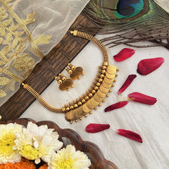 Vriksham Gold Plated 14 Lakshmi Coin Neckpiece-G19124