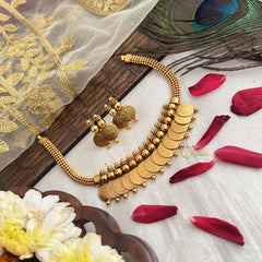 Vriksham Gold Plated 14 Lakshmi Coin Neckpiece-G19124