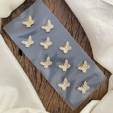 Vriksham Golden With White Stone Butterfly Bridal Hair Accessories-H969