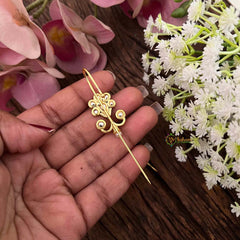 Vriksham Classic Temple Style Floral Bugadi Style Earrings-White-G22119