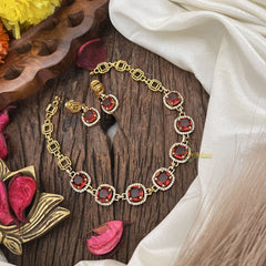 Vriksham Elegant Red AD Stone Short Neckpiece-G17926