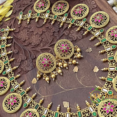Vriksham Kundan Jadau Floral Coin Style Neckpiece-J3695