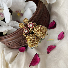 Vriksham Reversible Maanga Jhumka-Pastel Green Bead-G18260