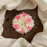 Vriksham Scented Jasmine With Light Pink Rose Bridal Hair Accessories -Mallipoo Veni-H957