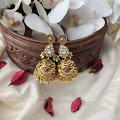 Vriksham Reversible Maanga Jhumka-Gold Bead-G18259