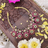 Vriksham Coin Style Kundan Jadau Short Neckpiece-J3698