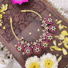 Vriksham Coin Style Kundan Jadau Short Neckpiece-J3698