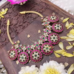 Vriksham Coin Style Kundan Jadau Short Neckpiece-J3698