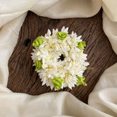 Vriksham Scented Jasmine With Light Green Bridal Hair Accessories -Mallipoo Veni-H959