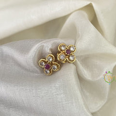 Vriksham Gold Look Alike Elegant Pendant Short Neckpiece-Red-G17911