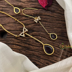 Vriksham Elegant Lavender Stone Pendant Chain-G17924