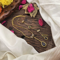 Vriksham Elegant Lavender Stone Pendant Chain-G17924