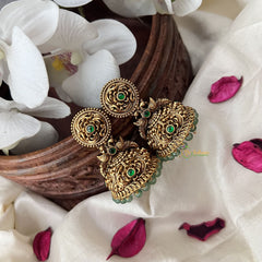 Vriksham Exquisite Gold Look Alike Jhumka-Green-Pastel Green Bead-G18198