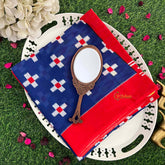 Vriksham Blue Traditional Folk Pattern Mulmul Cotton Saree-VS5065