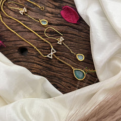 Vriksham Elegant Pastel Green Stone Pendant Chain-G17923